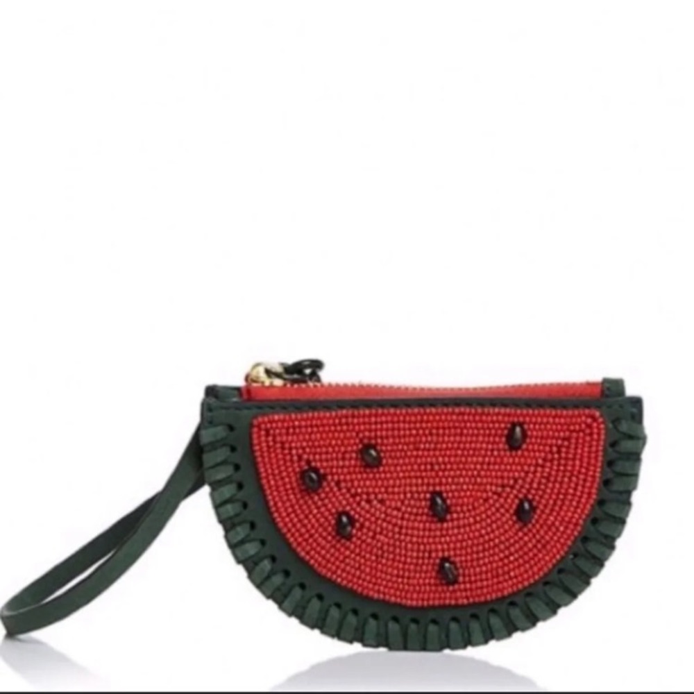 TORY BURCH Watermelon Coin Pouch Key Ring - Picture 4 of 12